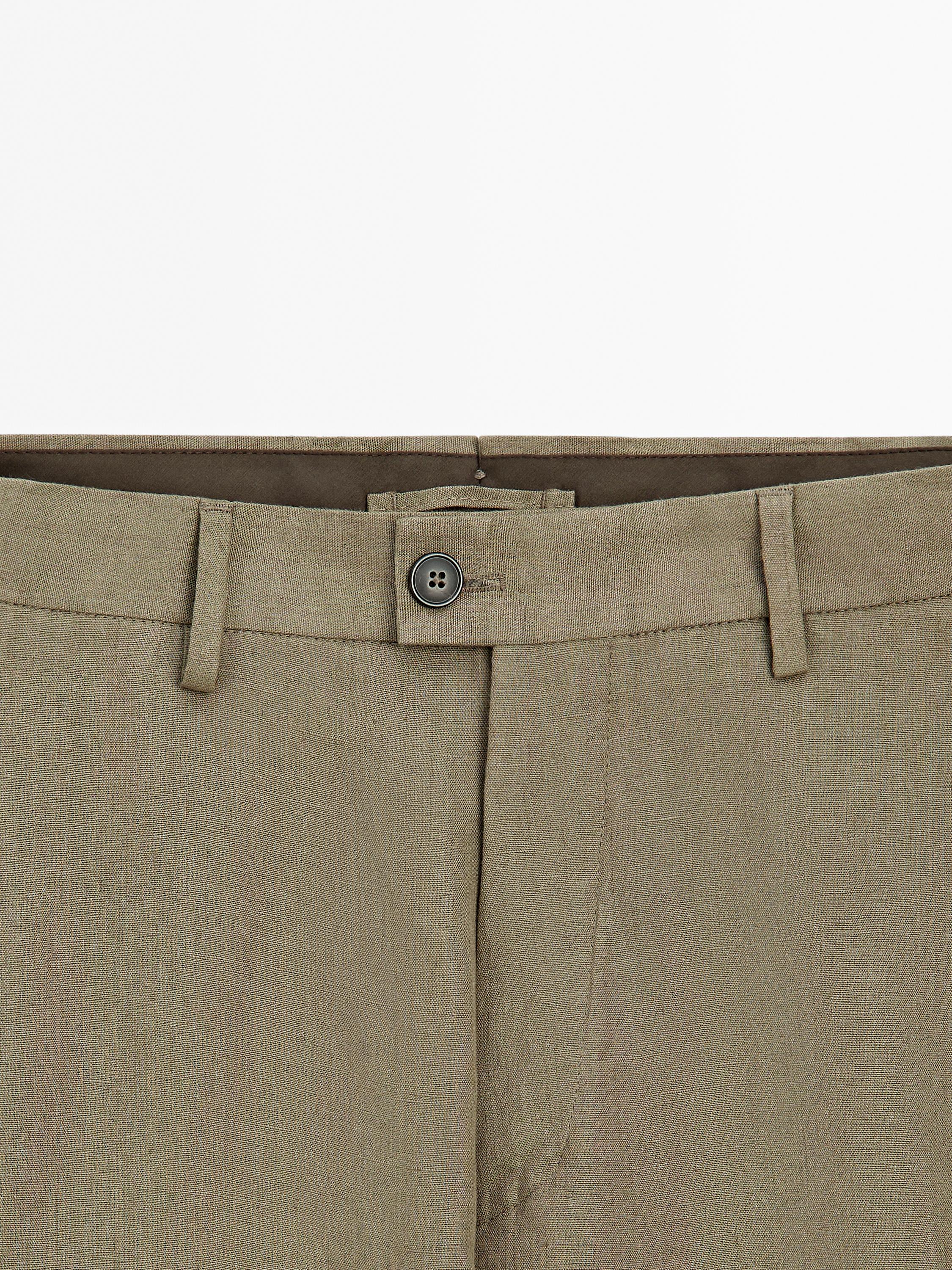 Linen suit trousers